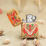 Zippo Gold-Tone Enamel Monkey King Jacket Lighter – alternate view 2
