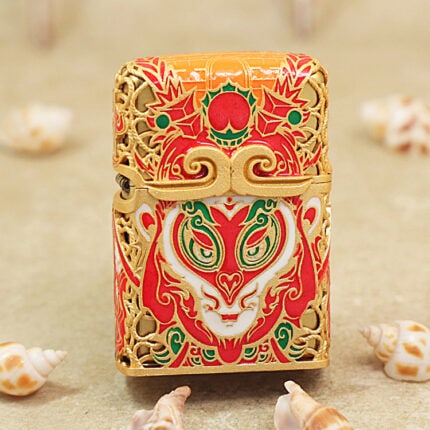 Zippo Gold-Tone Enamel Monkey King Jacket Lighter