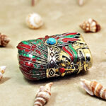 Zippo Brass Indian Chief Turquoise Enamel Jacket Lighter – alternate view 4