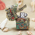 Zippo Brass Enamel Guan Gong Jacket Lighter – alternate view 2