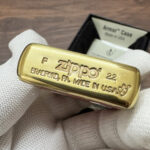 KZ481 engraved web pattern on the brass Armor case, side view