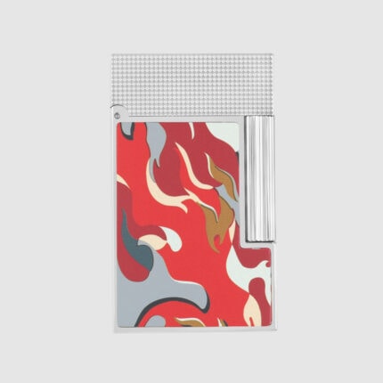 S.T. Dupont Ligne 2 Camo Red lacquer and palladium lighter C16051