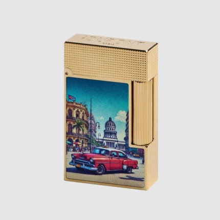 S.T. Dupont Ligne 2 Havana Dreams Cuba City and Flag gold lighter C16656