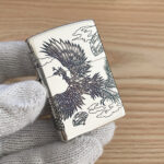 Japanese Zippo silver-plated phoenix lighter
