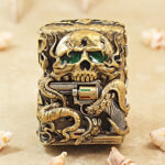 Zippo Brass Revolver Metal Jacket Lighter
