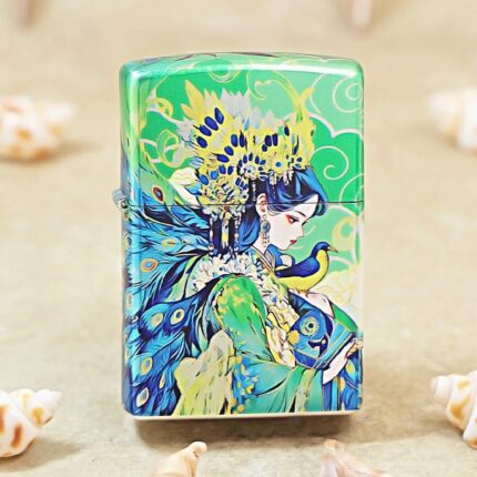 Zippo Peacock Princess full-wrap color lighter