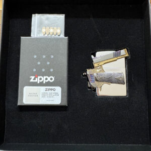 Zippo High Polished Pistol Emblem Jacket Lighter
