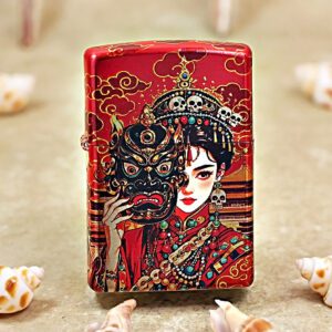 Zippo Colour Painting Tibetan Buddhist Zakiram Lighter