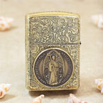 KZ499 brass Armor reverse with St Benedict figure medallion