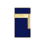 S.T. Dupont Slimmy indigo blue lacquer and gold torch lighter 028005