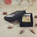 KZ510 five-side Art Deco Beauty Zippo Armor lighter in an open presentation box