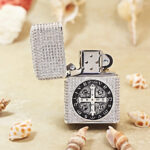 Zippo Full Crystal St. Benedict-Inspired Jacket Lighter – alternate view 2