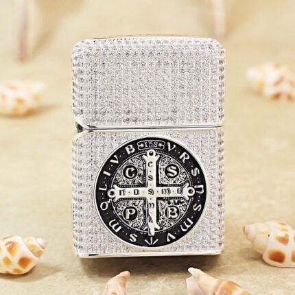 Zippo Full Crystal St. Benedict-Inspired Jacket Lighter