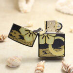 Japanese Zippo Maki-e urushi botanical gold leaf lighter – alternate view 2