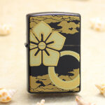 Japanese Zippo Maki-e urushi botanical gold leaf lighter
