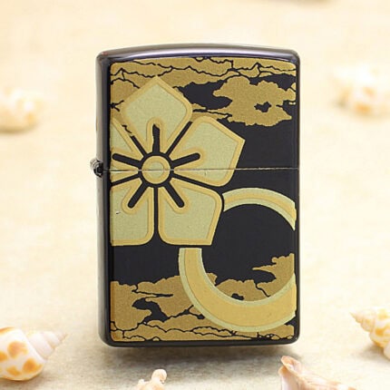 Japanese Zippo Maki-e urushi botanical gold leaf lighter
