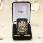 Japanese Zippo Maki-e urushi Buddha gold leaf lighter – alternate view 6