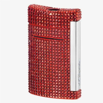 S.T. Dupont MiniJet Red Swarovski Crystals torch lighter 010094