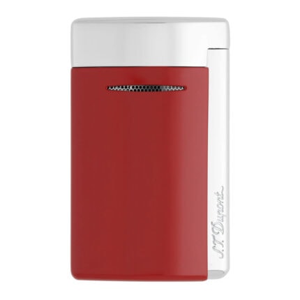 S.T. Dupont MiniJet Shiny Red and Chrome torch lighter 010803 front view