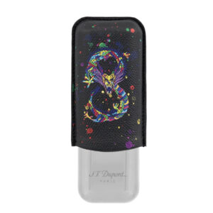 S.T. Dupont Leather Adjustable Dragon Cigar Case For 2 Cigars 183277