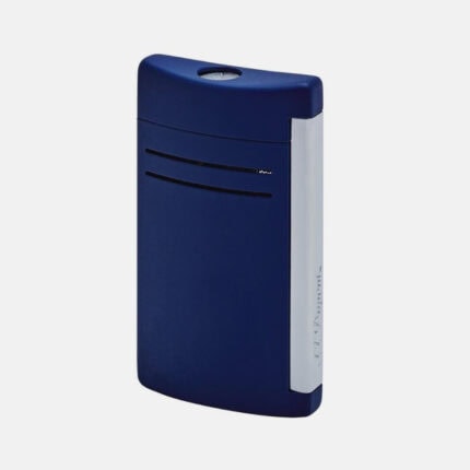 S.T. Dupont MaxiJet 020027 matte blue torch lighter with chrome side ignition
