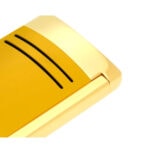 Close-up of honey lacquer and golden top on S.T. Dupont MaxiJet 020175