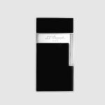 S.T. Dupont Biggy Black Lacquer Chrome Lighter 025001 front view