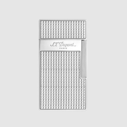 S.T. Dupont Biggy Silver Diamond Head Lighter 025010 front view