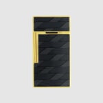 S.T. Dupont Biggy Black Gold Monogram 1872 Lighter 025079 rear view