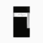 S.T. Dupont Slimmy black lacquer and chrome torch lighter 028001