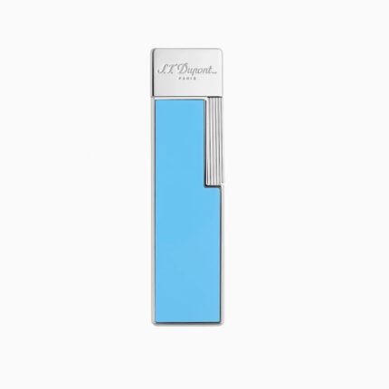 S.T. Dupont Twiggy sky blue lacquer and chrome lighter 030007