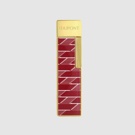S.T. Dupont Twiggy Monogram 1872 burgundy and gold lighter 030078