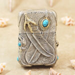 Zippo Eagle Feather Ruby-Colored Inlay Jacket Lighter – alternate view 1