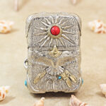 Zippo Eagle Feather Ruby-Colored Inlay Jacket Lighter
