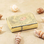 KZ371 deeply engraved dragon-scale texture on the brass Armor case, side view