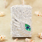 Zippo Full Crystal Blue Eyes Jacket Lighter
