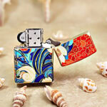 Zippo Masked Beauty with Solar Eclipse full-wrap color lighter – alternate view 3