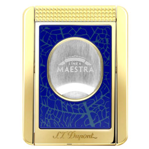 S.T. Dupont Partagas Cigar Cutter With Stand Blue & Gold 003495