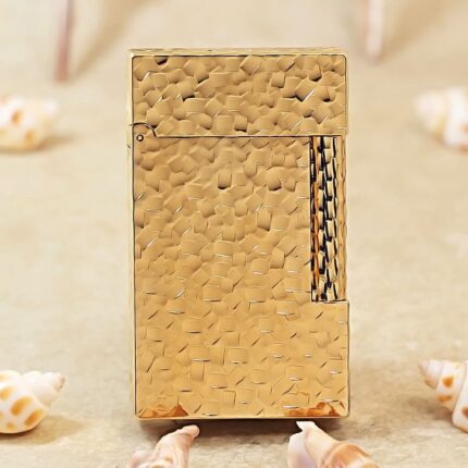 Karl Wieden KW-T021035A Gold-Tone Meteor Crater butane lighter product gallery photograph 1