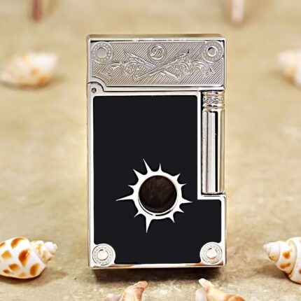 Karl Wieden KW-T0210D Silver-Plated Bullet Hole butane lighter product gallery photograph 1