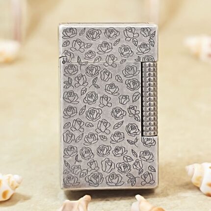 Karl Wieden KW-T0210U Antique Silver The Rose butane lighter product gallery photograph 1