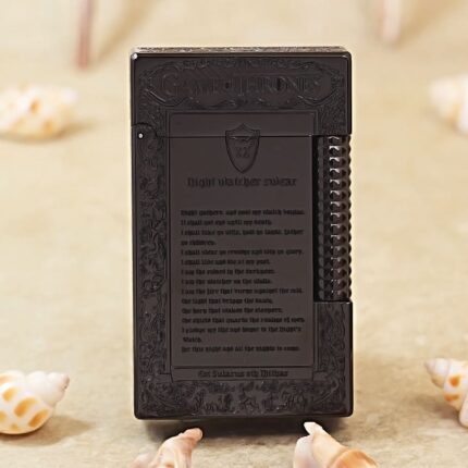 Karl Wieden KW-T0245 black ice Game of Thrones engraved petrol lighter front