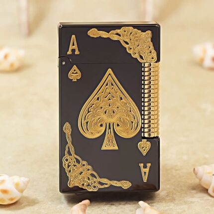Karl Wieden KW-T0248 black ice Ace of Spades petrol lighter front