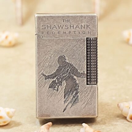 Karl Wieden KW-T0249A antique silver Shawshank engraved petrol lighter front