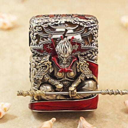 Zippo Silver-Tone Havoc in Heaven Metal Jacket Lighter