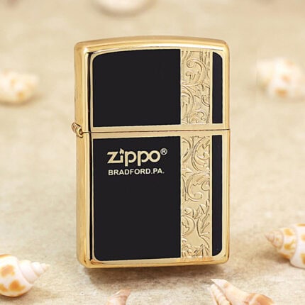 Zippo Golden Arabesque Black Lacquer lighter KZ515-1
