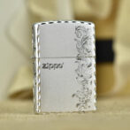 ZippoPlatedSilverArabesqueHandEngraved