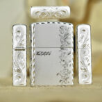 ZippoPlatedSilverArabesqueHandEngraved_07