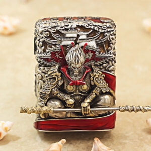 Zippo Plated Silver Havoc in Heaven Metal Jacket Lighter