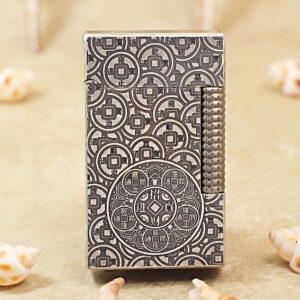 Karl Wieden Line 2 Cling Sound Coin Pattern Antique Silver Lighter
